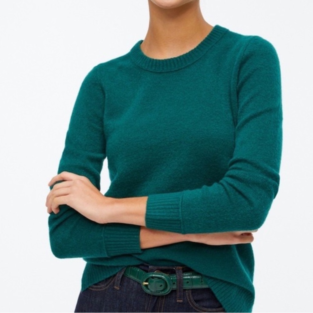 J Crew Women’s Crewneck Pullover Sweater Size Extra Large Hunter Green